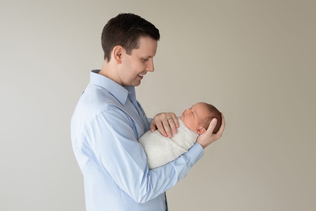 Daddy and Me Newborn Photo With Baby Boy