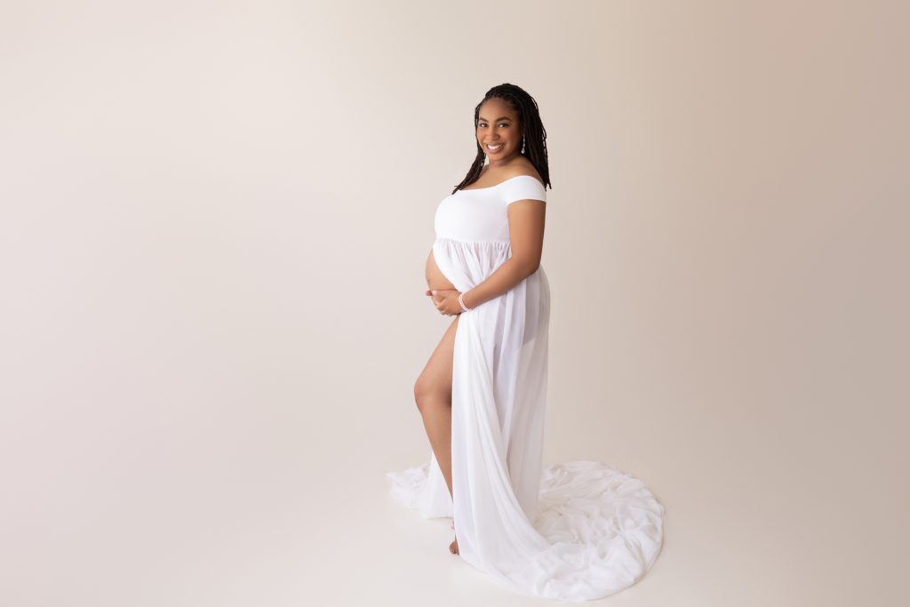 Pregnancy Photos in Elegancy Flowy Gown Gainesville, FL