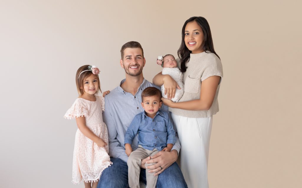 Newborn Baby Girl Family Portrait Andrea Sollenberger Studio Gainesville, FL