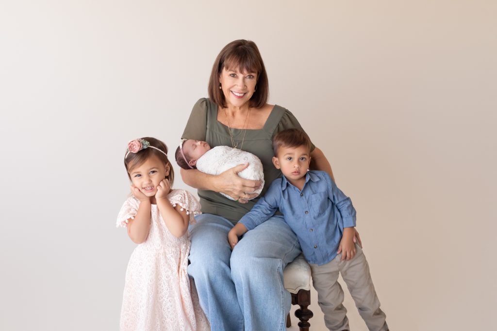 Newborn Photos With Siblings and Grandma