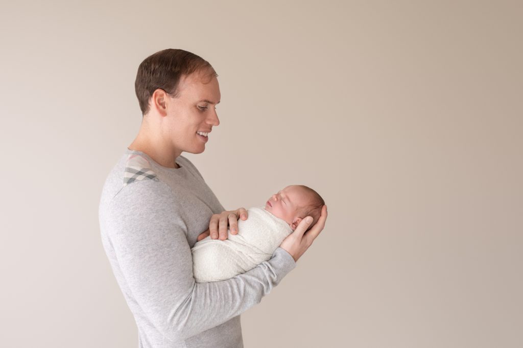 Newborn Baby Portraits with Dad