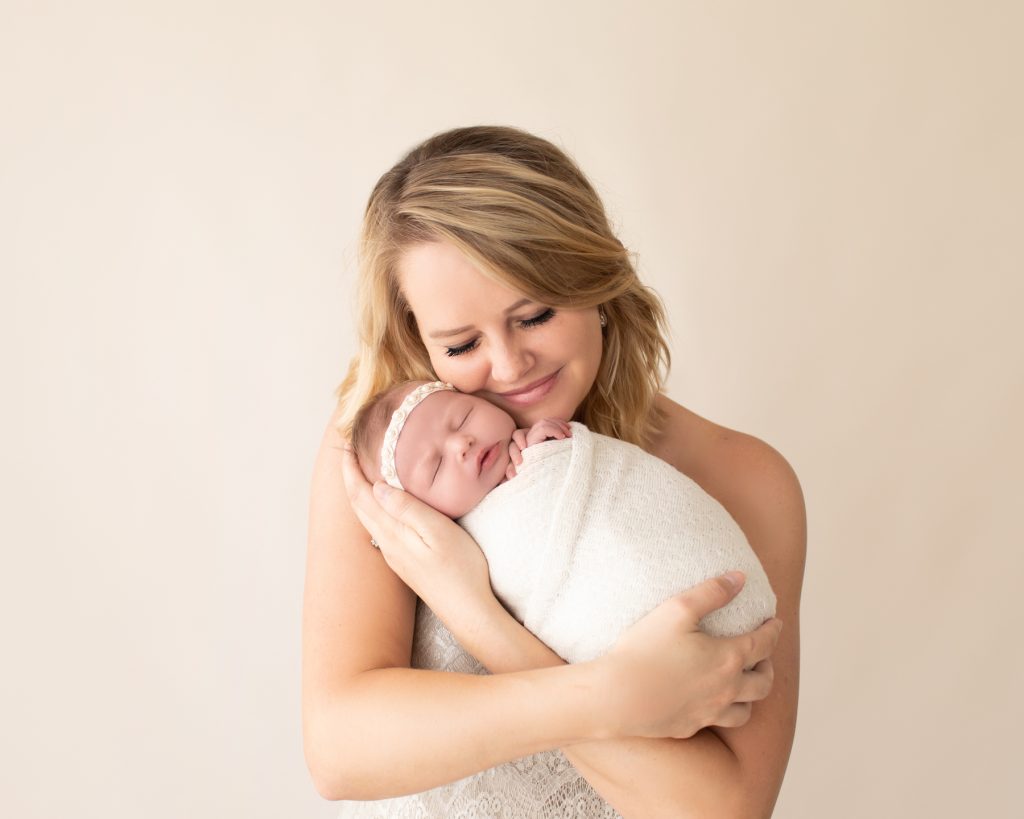 Newborn Baby Portraits with Mom Gainesville, FL