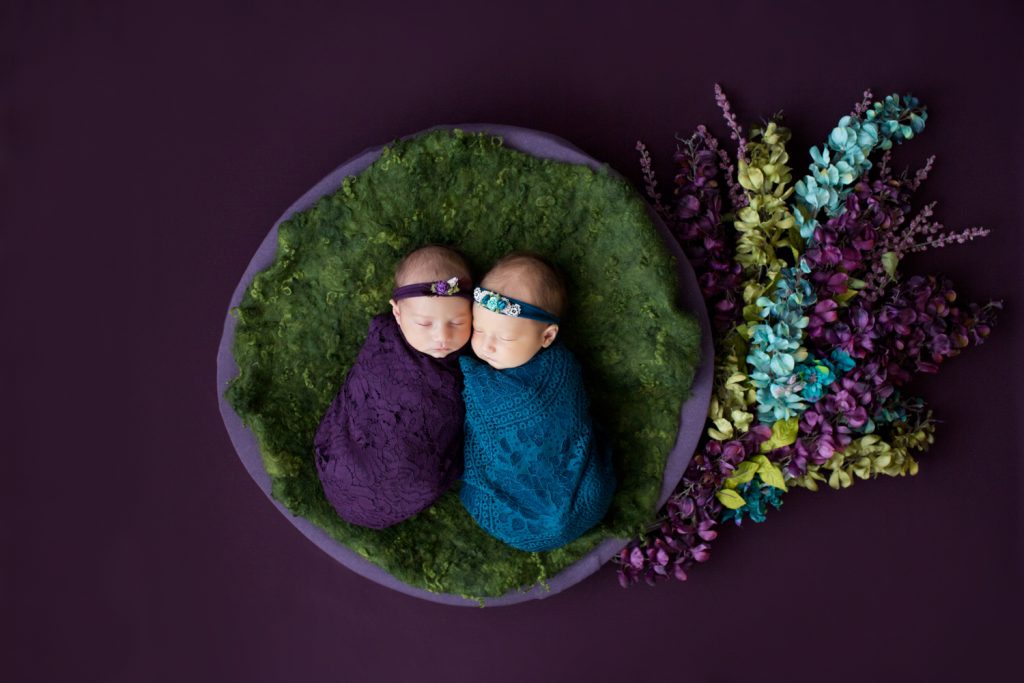 Creative Newborn Twins Photo Session Gainesville, Florida