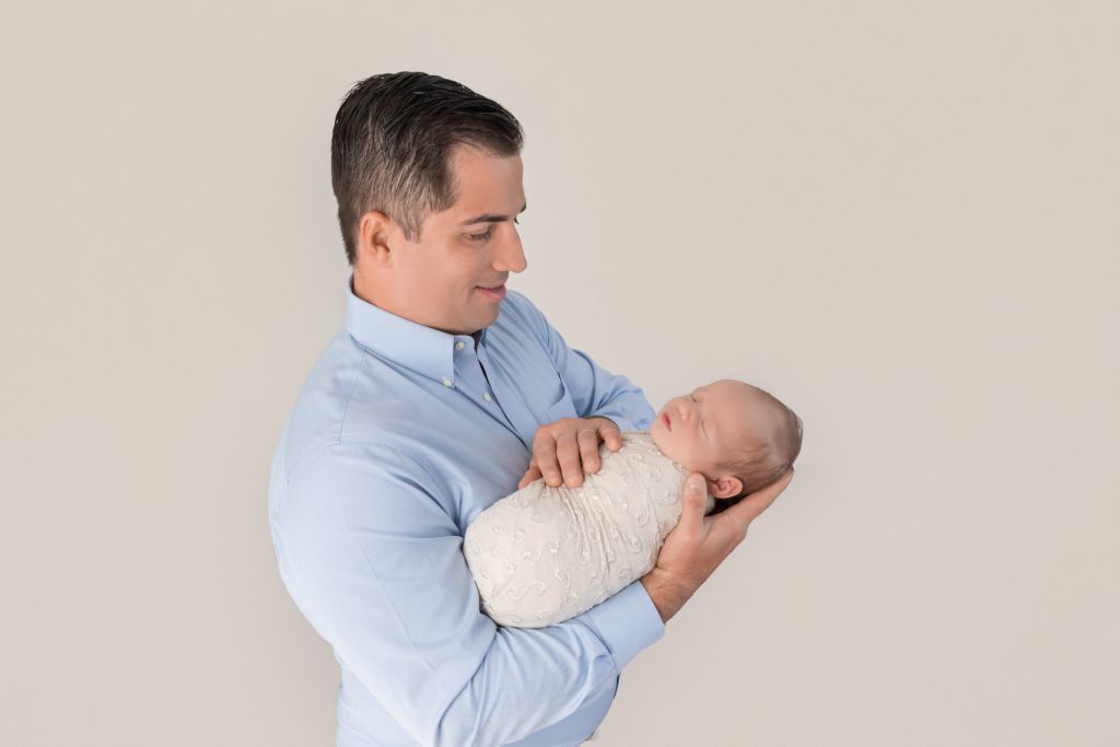 Daddy and Me Newborn Photo With Baby Boy