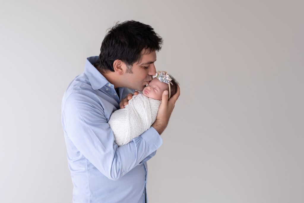 Daddy and Me Newborn Photo With Baby Girl